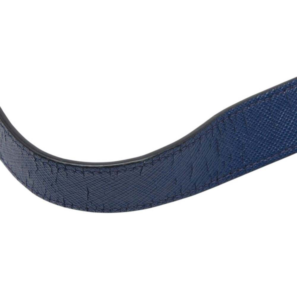 PRADA Blue Leather Saffiano Shoulder Bag - Picture 11 of 16